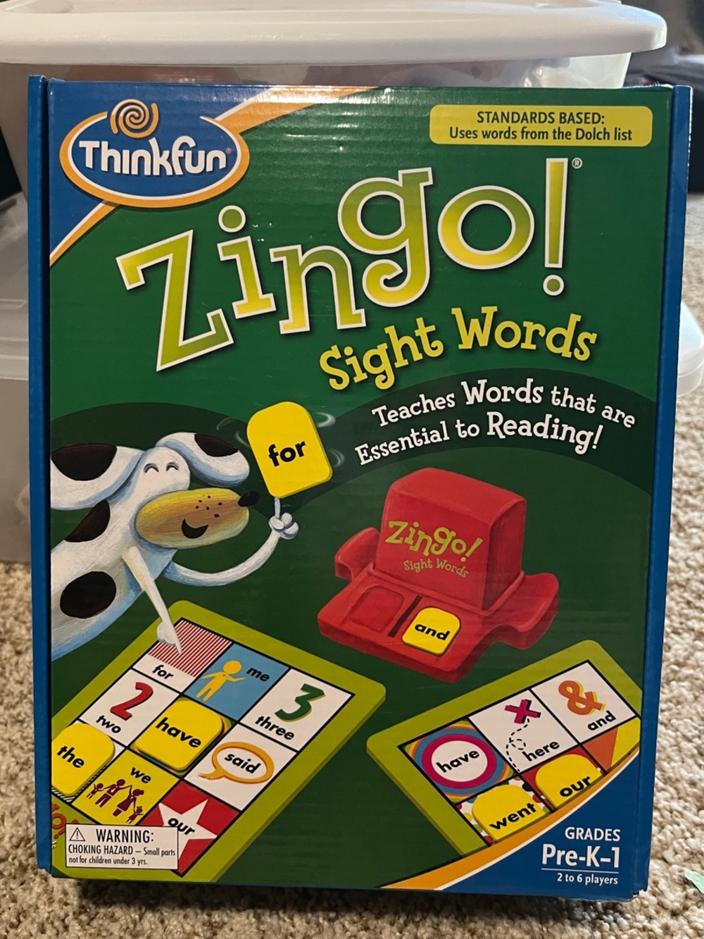 Thinkfun Zingo! Sight Words Kids Educational Game